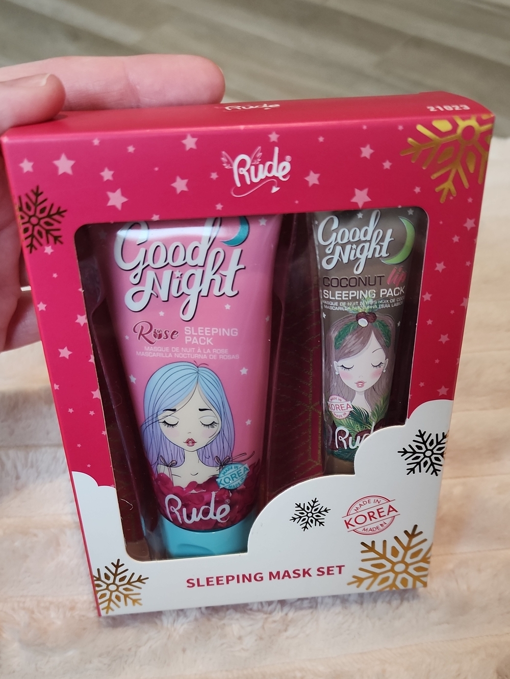 NWT Rude Cosmetics Sleeping Face & Lip Mask Bundle